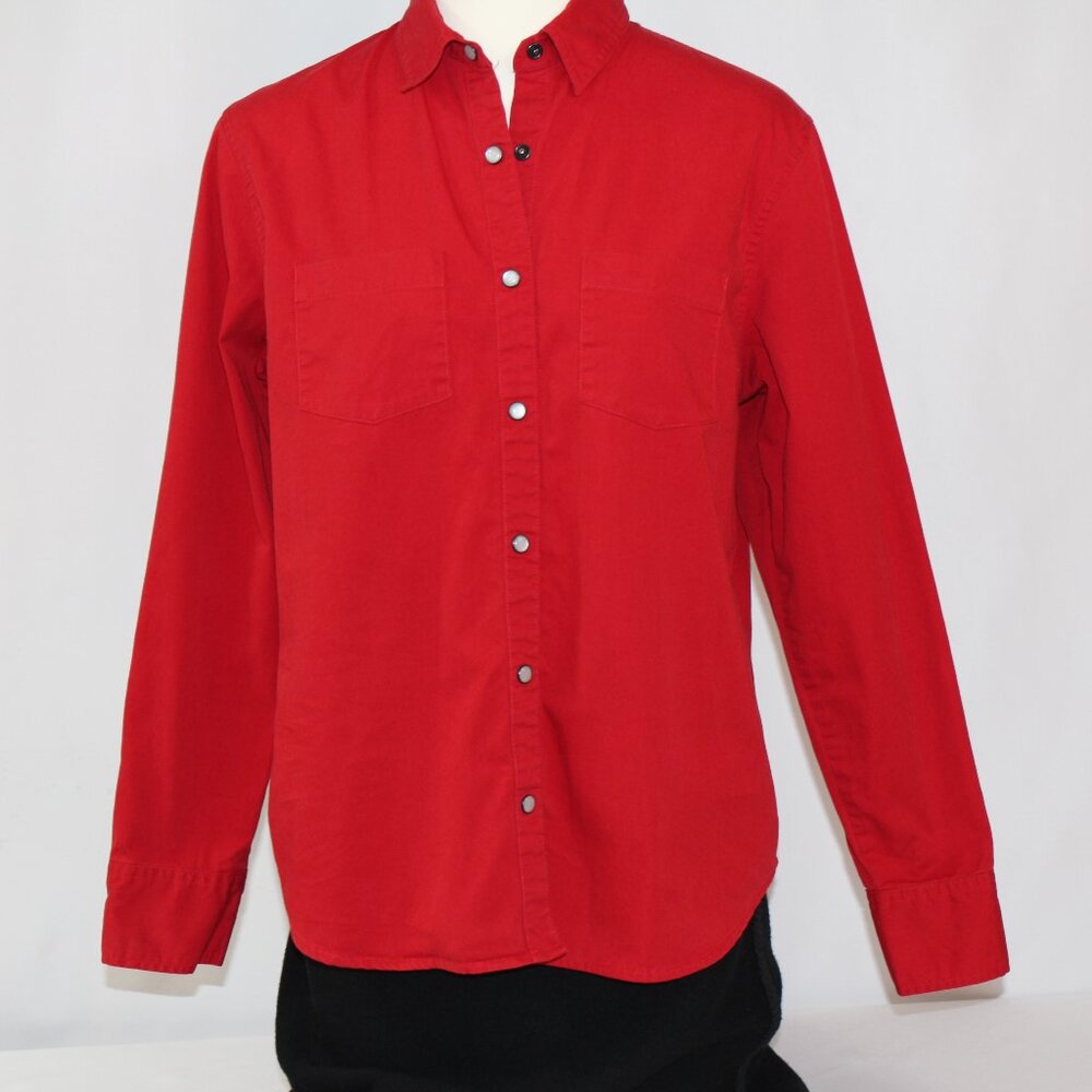 Vintage Marsh Landing Red‎ Snap Closure Shirt Size M